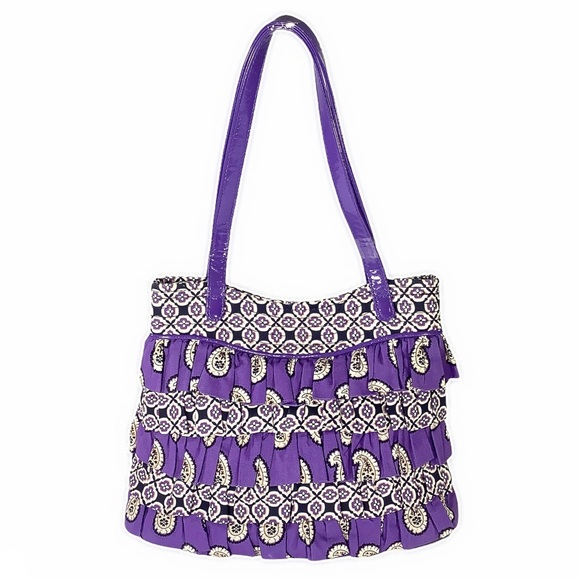 💜VERA BRADLEY Violet Ruffle Bag - Picture 4 of 8
